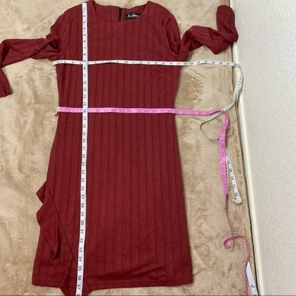 Sam Eldeman Long Sleeve Sheath Shimmering Dress size 6 - Picture 6 of 13